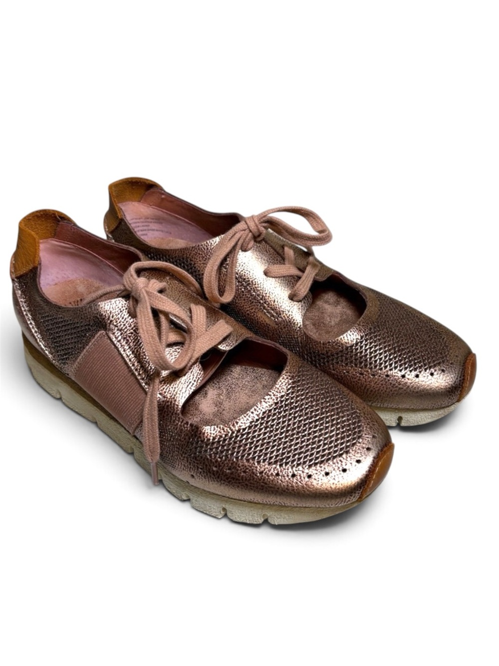 OTBT Travel Lite Rose-Gold Stylish Star Dust Metallic Slip On Sneakers Size 7M